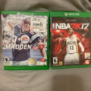 Madden 17 and NBA 2k17 for Xbox one